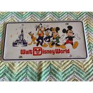 Walt Disney World 50th Anniversary NIP New License Plate Mickey